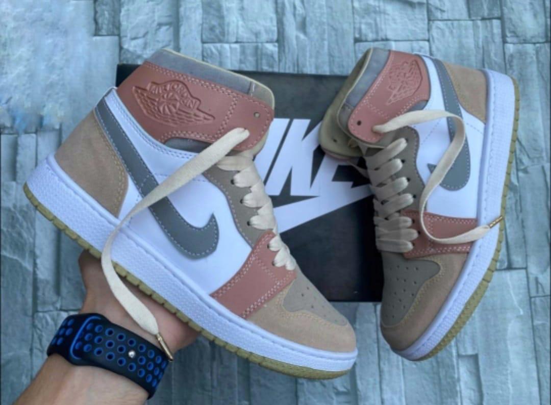 Bellas Botas Nike Blanco Taco Marron Mt